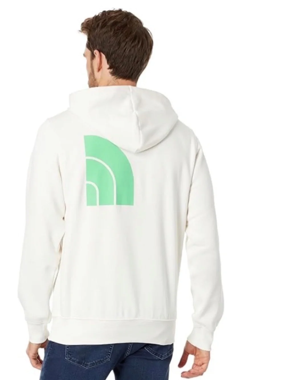 🆕 The North Face Men's Proud Hoodie (Gardenia White/Chlorophyll Green) size XL